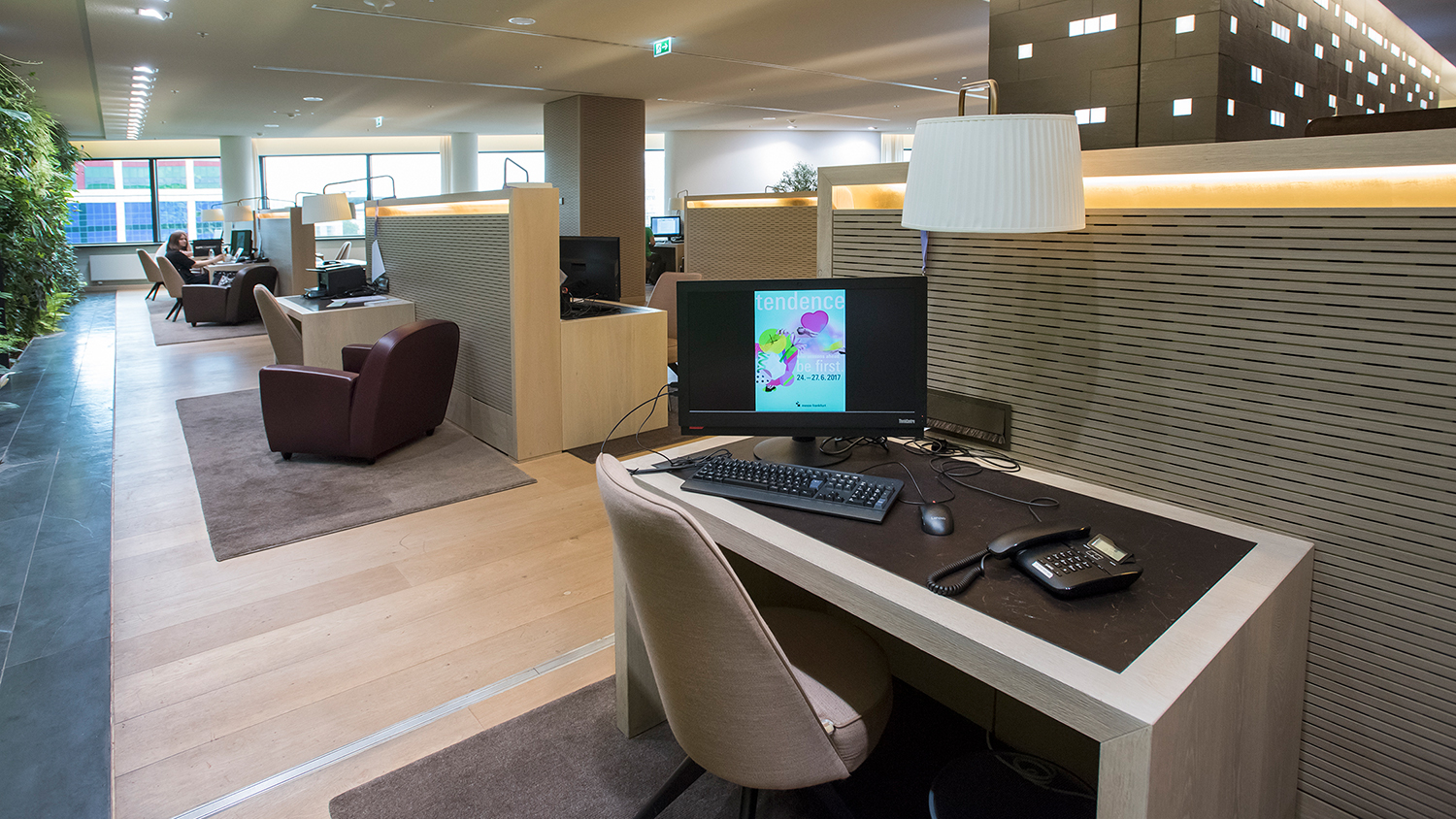 Working place for journalists during the trade fair at Messe Frankfurt